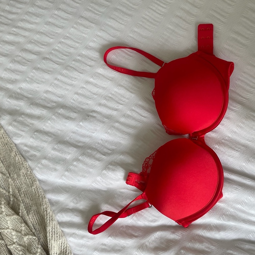 Lounge Red Lace Bra